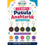 5 Adet Pusula Anahtarlık Renkli Plastik Küçük Pusula Okul Deney Gezi Cep Pusulası Manyetik Hediye