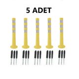 5 Adet Sarı Renk Otopark Düzenleyici 75 Cm Eco Delinatör CVLZPLN8075ECOSARI5AD