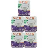 (5 Adet) Şavk 12Volt Ac/Dc 4,5W (22W) Beyaz Işık (6500K) Gu5.3 Duylu (İğne Bacak) Led Çanak Ampul