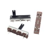 5 ADET SC2043N 35MM Düz Slayt Potansiyometre B50K B503 B100K B104 Orta Nokta ile 3.5CM Mikser Fader 3-Pin Kolu Uzunluğu (50K Ohm)