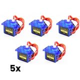 5 Adet SG90 9g Mikro Servo Motor 180° Plastik Dişli RC Robot Arduino Uyumlu