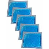 5 Adet Soğuk -Sıcak Jel Kompres Termojel - Cold Ice Pack Termojel 13X13 Ebatında - 350 ml - Açık Mavi