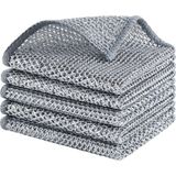 5 Adet Tel Temizlik Bezi - 20X20 cm Paslanmaz Metal Tel Temizlik Süngeri - Islak ve Kuru Kullanıma Uygun, Çizmeden Temizleyen Çok Amaçlı Tel Bez - Tencere, Tepsi, Fırın, Lavabo Temizliği Için