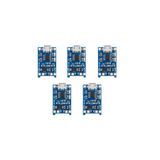 5 ADET TP4056 18650 Micro USB Korumalı Lityum Pil Şarj Devresi