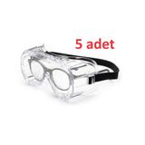 5 Adet Univet 602.01.00.00 Goggle Koruyucu İş Güvenliği Gözlüğü CVLUNİVET602015AD