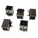 5 Adet Usb B Tipi Dişi Konnektör Siyah Lehim Tip Yazıcı Kablosu Dişi Soket