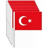 5 Adet - Vatan Sopalı Battal Boy Türk Bayrağı Vt804