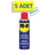 5 Adet Wd-40 Çok Amaçlı Sıvı, Yağ Çözücü, Pas Sökücü, Temizleyici ve Koruyucu Bakım Spreyi 200 ml
