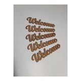 5 Adet Welcome Ahşap Yazı 3Mm Ham Mdf 18 X 4 Cm Ölçülerindedir