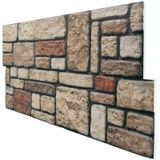 5 Adet X Karma Taş Desenli 3D Strafor Köpük Duvar Kaplama Paneli (446785880)