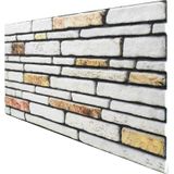 5 Adet X Kesme Taş Desenli 3D Strafor Köpük Duvar Kaplama Paneli (446785894)