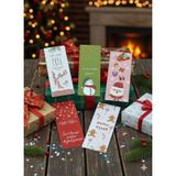 5 Adet Yılbaşı Konsept Ayraç - Yılbaşı Paketleme Kartı - Yılbaşı Hediyesi - Kitap Ayracı 6x15cm