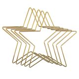 5 adet yıldızlı metal yüzük, 30 cm altın, metal yüzük, rüya yakalayıcı | Dekoratif metal yüzük el sanatları, el işi, parti dekorasyonu, düğün, noel, DIY hediyel