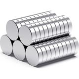 5 Adet, Yuvarlak Neodyum Mıknatıs, 10X3 Mm, Güçlü Magnet - Gümüş