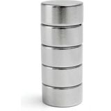 5 Adet - Yuvarlak Süper Güçlü Neodyum Mıknatıs, 20X10 Mm, (Çap: 20MM x Kalınlık 10MM)