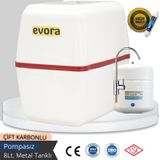 5 Aşamalı 10 Lt Beyaz Kapalı Oval Kasa Pompasız Su Arıtma Cihazı