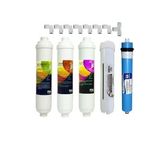 5 Aşamalı Su Arıtma Cihazı Filtre Seti Inline Filtre+ RO Membran + Post Karbon Açık Kasa Uyumlu Tam Set