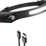 5 Aydınlatma Modlu COB LED Sensörlü USB Şarj Edilebilir Dahili Pilli Kafa Lambası