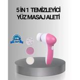 5 Başlıklı Yüz Masaj Aleti – Cilt Temizleme, Peeling, Siyah Nokta Gözenek Bakımı