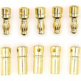 5 Çift 3.5mm Altın Kaplama Banana Dişi Erkek Soket 40a Pil Batarya Lion Bullet