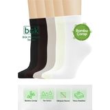 5 Çift Bambu Kadın Soket Çorap (Dikişsiz) Premium - 36 - 41 - Çok Renkli