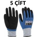5 Çift Kesilmez Eldiven E-135625 Nitril Köpük Starline 4X43c 9 Numara