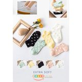 5 Çift Papatya Desenli Kadın Patik Çorap (Extra Soft) - Karışık