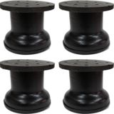 5 cm Çap 42 mm Ayarlı Metal Dolap Vestiyer Komidin Baza Ayağı Siyah (4 Adet)