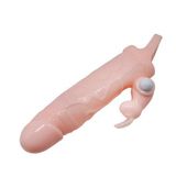 5 cm Dolgu Uzatmalı Titreşimli Penis Kılıfı Prezervatif Vibratör - B1210