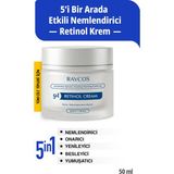 5 Etki Bir Arada Onarıcı, Yenileyici, Leke Karşıtı, Besleyici, Nemlendirici Retinol Bakım Kremi 50ML - RKS001