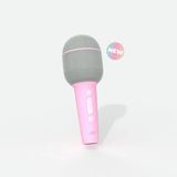 5 Farklı Eğlenceli Ses Efektli Karaoke Mikrofon ve Bluetooth Hoparlör - Pembe