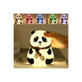 5 Farklı Renk Modlu Panda Figürlü Pofuduk LED Gece Lambası–Yumuşak Dokulu Çocuk Odası ve Dekoratif