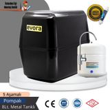 5 Filtreli 10 L Pompalı Siyah Kapalı Oval Kasa Su Arıtma Cihazı