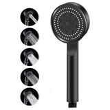 5 Fonksiyonlu Turbo Fan Duş Başlığı – Siyah, Yüksek Basınçlı, Su Tasarruflu, Masaj & Yağmur Spreyli, Modern Şık Tasarım - 1 lt