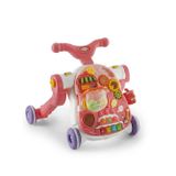 5 In 1 Multifunction Walker Pembe - Eğitici Bebek Aktivite Masası ve İlk Adım Yürüteç