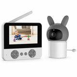 5 İnç LCD Ekranlı Bebek İzleme Kamerası, Gece Görüşlü 360° Dönebilen Kablosuz Bebek Monitörü, 2 Yönlü Sesli Sıcaklık Nem Takipli Ninni Beslenme Hatırlatıcılı Uzaktan Uygulama Takipli Bebek Kamerası