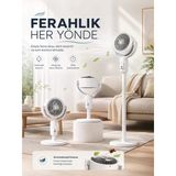 5 Kademeli Hız Ayarıyla Güçlü Hava Akışlı Dikey Vantilatör