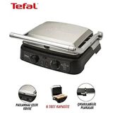 5 Kademeli Premium Izgara ve Tost Makinesi, Zaman Ayarlayıcılı, Çıkarılabilir Döküm Plaka - Gri