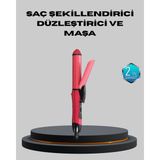 5 Kademeli Seramik Saç Düzleştirici – Düz ve Kıvırcık Mod 26 mm Plaka Profe - 3996-6869 - Çok Renkli