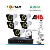5 Kameralı 2 Mp 1080 P 3.6 mm Geniş Açılı 320 GB Hard Disk Dahil Ahd Güvenlik Kamera Seti