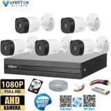 5 Kameralı 2mp Bullet 3.6mm 30M Gece Görüşlü Full Hd Güvenlik Kamera Seti - 320 GB HDD