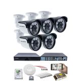 5 Kameralı 5Mp Sony Seculensli 1080P Full Hd Ahd Güvenlik Kamerası Seti, 6 Atom Led, Gece Görüşlü, Ip66 Plastik Kasa