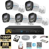 5 Kameralı Full HD Güvenlik Kamera Seti 320GB HDD 5MP Gece (Renkli) Görüşlü - Sabit IP Gerektirmez