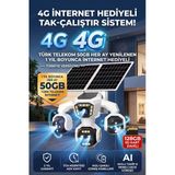 5 Kameralı Güneş Enerjili Kamera 18X Zoom Solar Panelli Profesyonel Dış Mekân Güvenlik Kamerası 50Tt