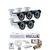 5 Kameralı Güvenlik Kamerası Seti - 5Mp Sony Seculensli 1080P Ahd, 8 Warm Led, Colorvu Gece Renkli Görüşlü, V1