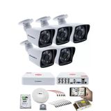 5 Kameralı Güvenlik Kamerası Seti - 5Mp Sony Seculensli 1080P Full Hd Ahd, 6 Atom Led, Gece Görüşlü, Ip66 Su Geçirmez, Güvenlik Kamerası, V1