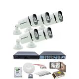 5 Kameralı Güvenlik Kamerası Seti - Gece Renkli 5Mp Sony Seculens, 1080P Full Hd Ahd, 4 Warm Led, Colorvu - Plastik Kasa