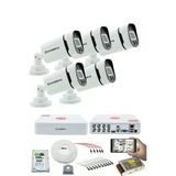 5 Kameralı Güvenlik Kamerası Seti - Gece Renkli 5Mp Sony Seculens, 1080P Full Hd Ahd, 4 Warm Led, Colorvu - V1