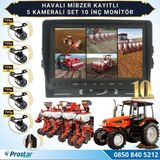 5 Kameralı Mibzer Havalı Tohum Makinesi 10 Inç Monitör 720P Beyaz Işıklı Ahd Kayıtlı Kamera Seti