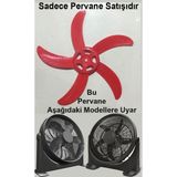 5 Kanatlı Vantilatör Pervanesi Mcs Yumatu Word Star Cvs Yer Duvar 56CM Sanayi Tip Her Markaya Uyar - Kırmızı
